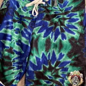 Rad size 38 tie dye volcom boardshorts